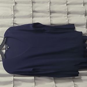 Womens tunic top, blue, medium